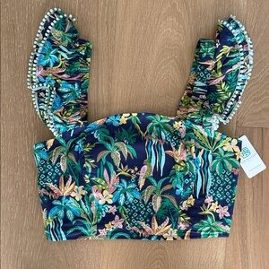 Tori Richard Tropical Print Women's Crop Top